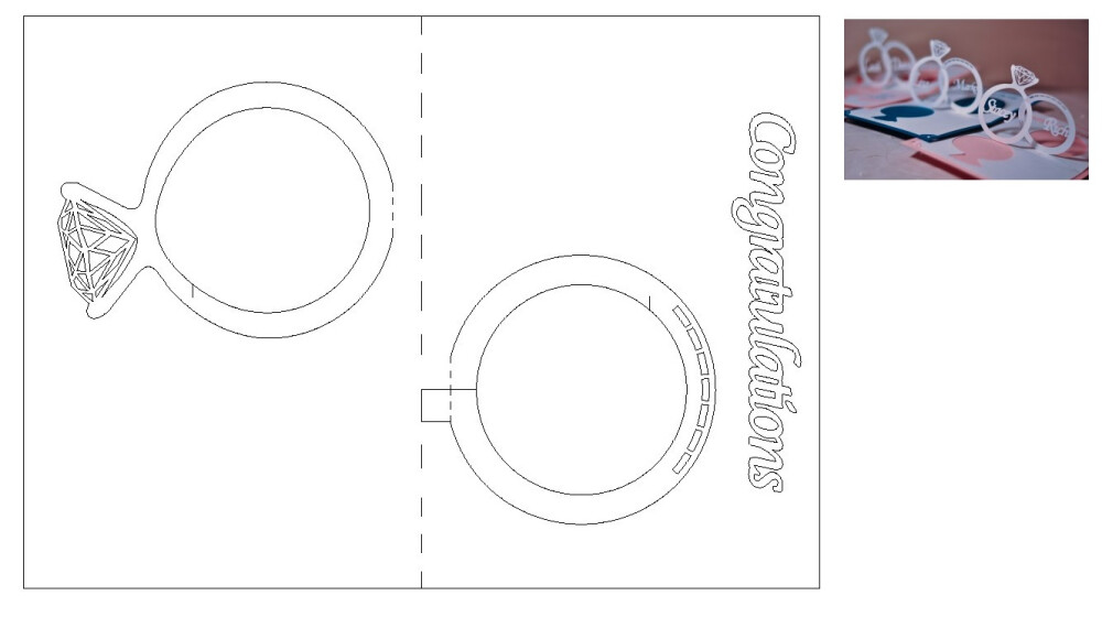 立体卡 婚戒 钻戒 1/3