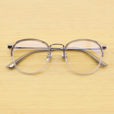 孤品 意大利进口板材加金属手工复古文艺圆框眼镜架近视眼镜框