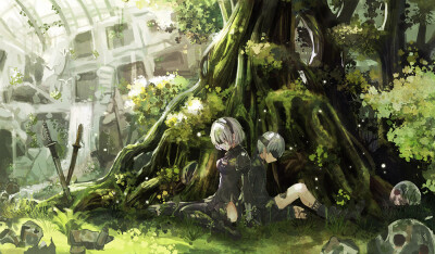 NieR：Automata 尼尔：机械纪元 绘师：暁雨 本作品pixiv id=62935005