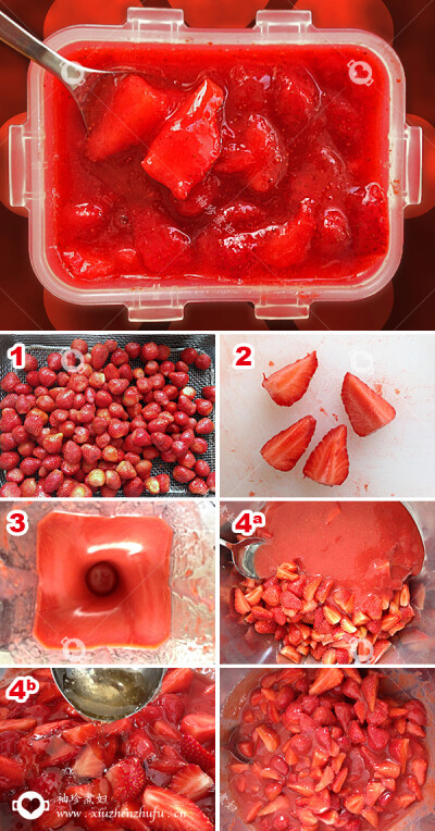 冷冻糖腌草莓，取代冰激凌的绝佳选择——原料：草莓、白糖。详细图文版做法看这里http://www.xiuzhenzhufu.cn/leng-dong-tang-yan-cao-mei-qu-dai-bing-ji-ling-de-kue-jia-xuan-ze/