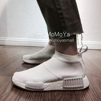 Adidas NMD City Sock Gum PK 纯白 跑鞋 运动鞋