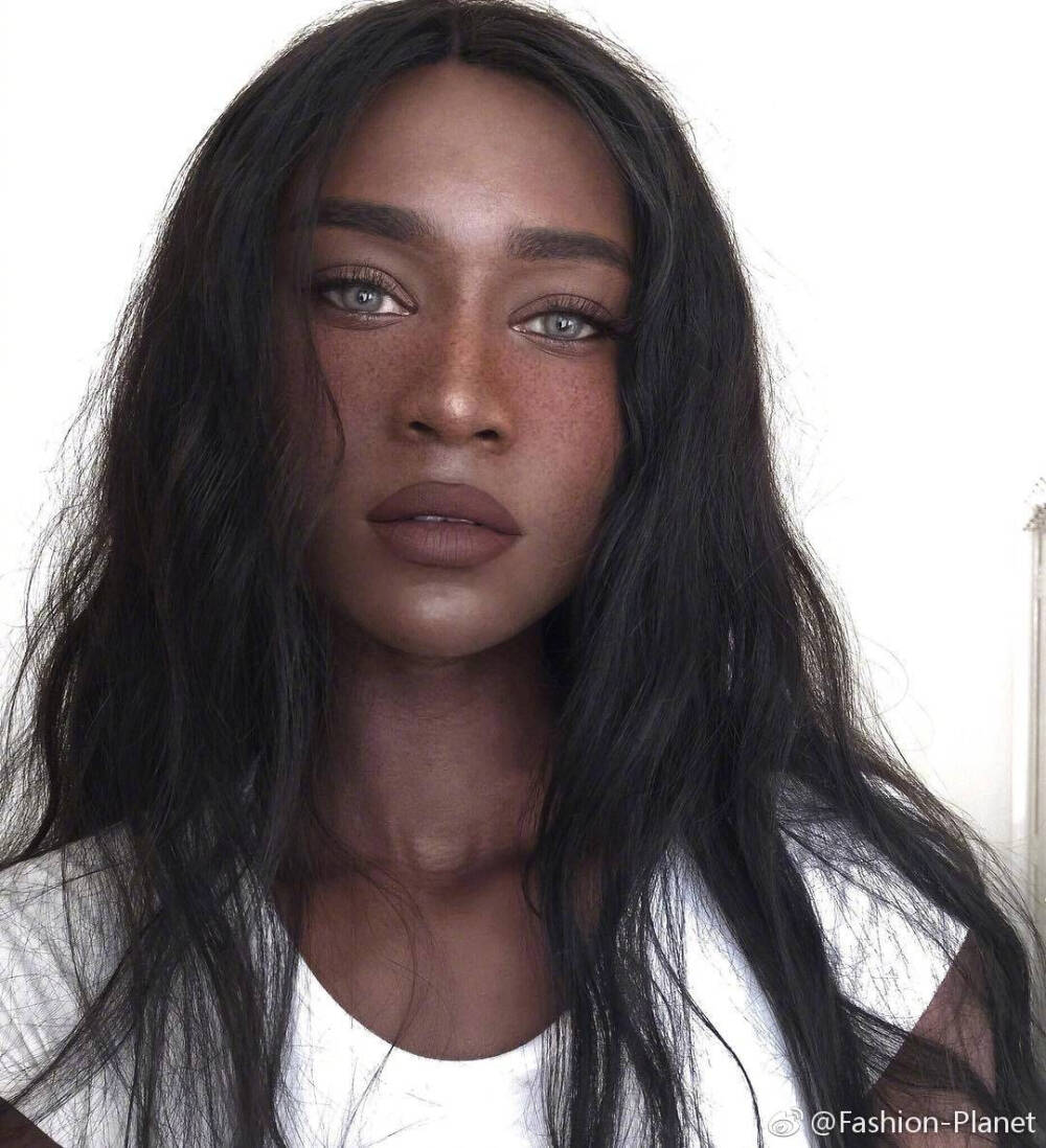 气质很特别的黑皮肤女孩melvninbee喜欢黑白灰色系的穿搭