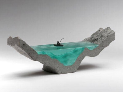 #优秀摄影作品# 方寸之间，湖海山川。新西兰艺术家Ben Young玻璃雕塑 ​​​​