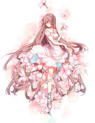 Cherry blossom 绘师：花ヶ田 本作品pixiv id= 62975790