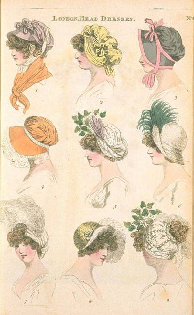欧洲中世纪妇女的帽子