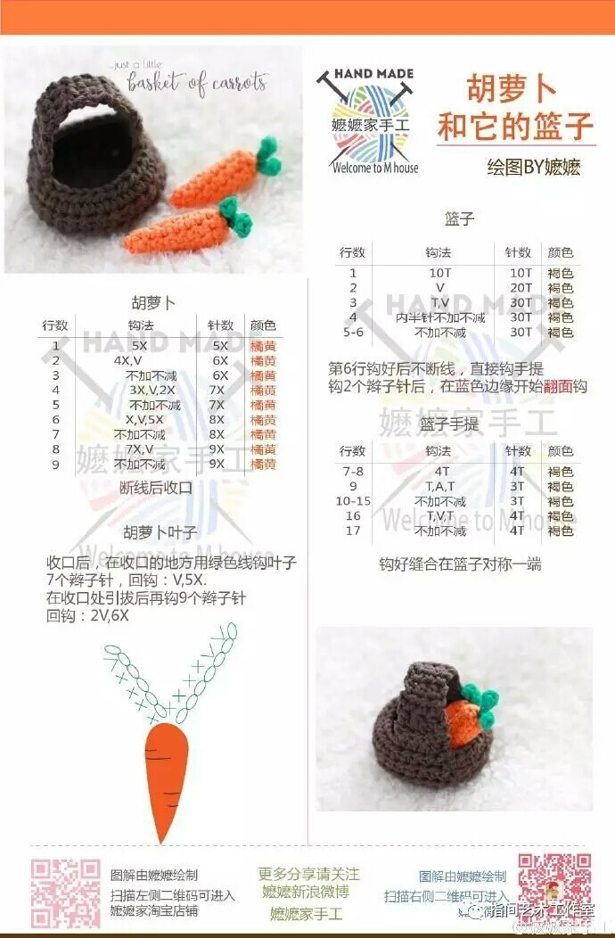 胡萝卜的钩织图解图片