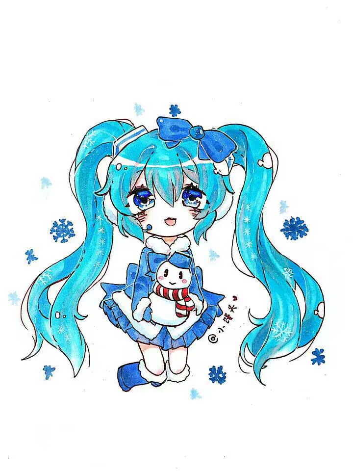 初音未来Q版儿童画图片