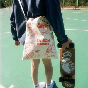 韩国ulzzang学生必备可爱斜挎手提潮人单肩包帆布包环保袋购物袋