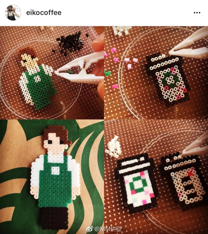 在Instagram上看到一位和我一样是星巴克死忠粉的人！哈哈哈！夏天到了，是星冰乐的天下啦！拼拼拼！呵呵呵！#我爱拼豆##星巴克Starbucks# ​​​​
