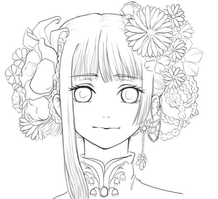 古风手稿集，线稿，古风人物