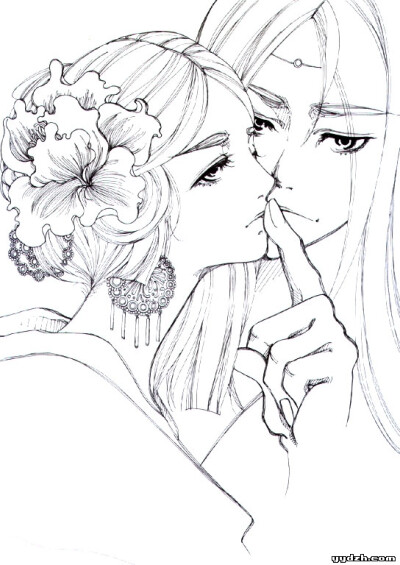 古风手稿集，线稿，古风人物