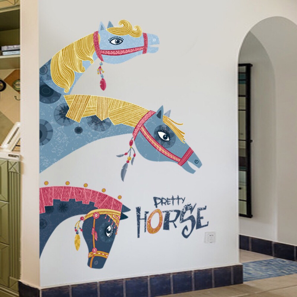 墙绘马