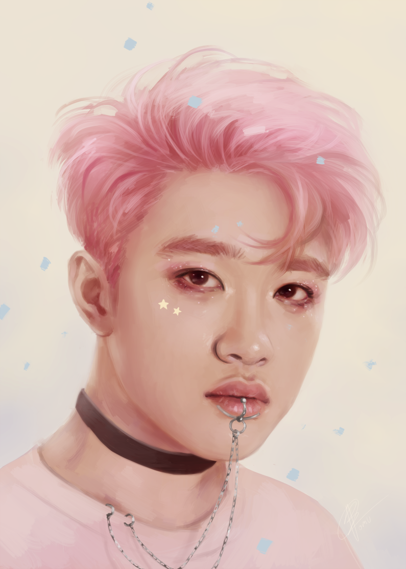 都暻秀手绘漫画插画exo手绘