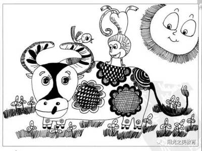 少儿线描