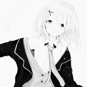 动漫黑白头像女