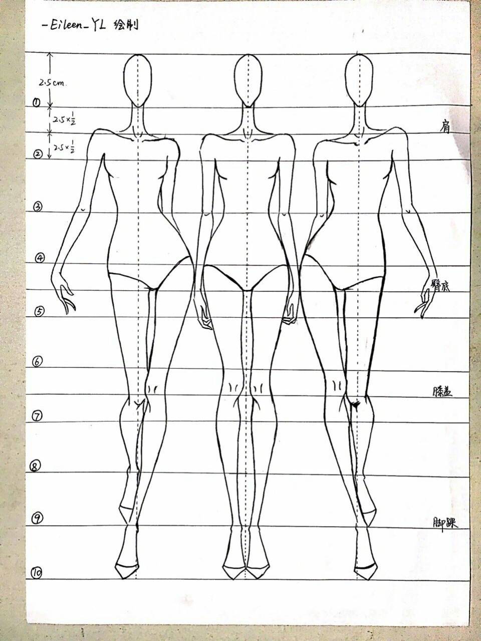 服装设计人体绘制8