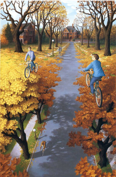 来自加拿大的画家Rob Gonsalves出生于1959年，在12岁时便开始将自己的梦境画下来，后来他去学习建筑，在学校中知道了达利和马格利特。他的魔幻现实主义的绘画也日趋成熟。