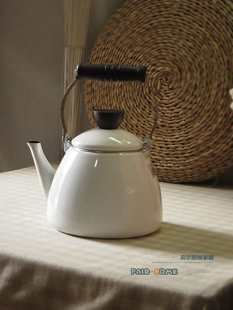 贝尔搪瓷、2.4L原单搪瓷烧水壶 冷水壶 大麦壶 白色咖啡色分售 by:aStarry