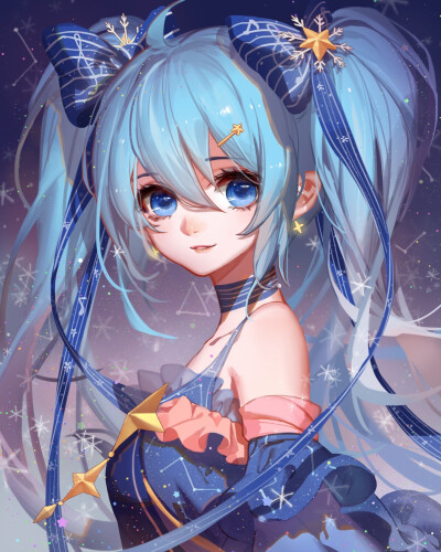 初音未来 动漫 虚拟歌姬 同人 插画 同人 壁纸 头像 唯美