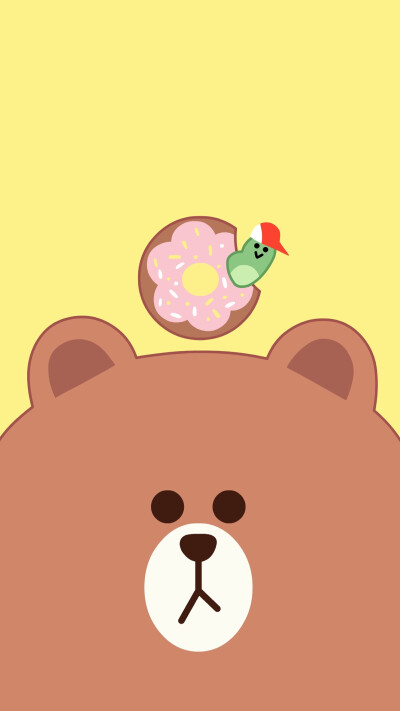 line friends 壁纸 iPhone 可妮兔布朗熊 更多line friends壁纸请关注收藏。