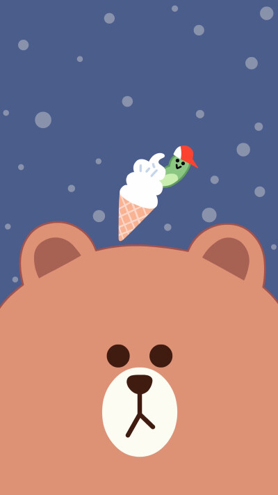 line friends 壁纸 iPhone 可妮兔布朗熊 更多line friends壁纸请关注收藏。