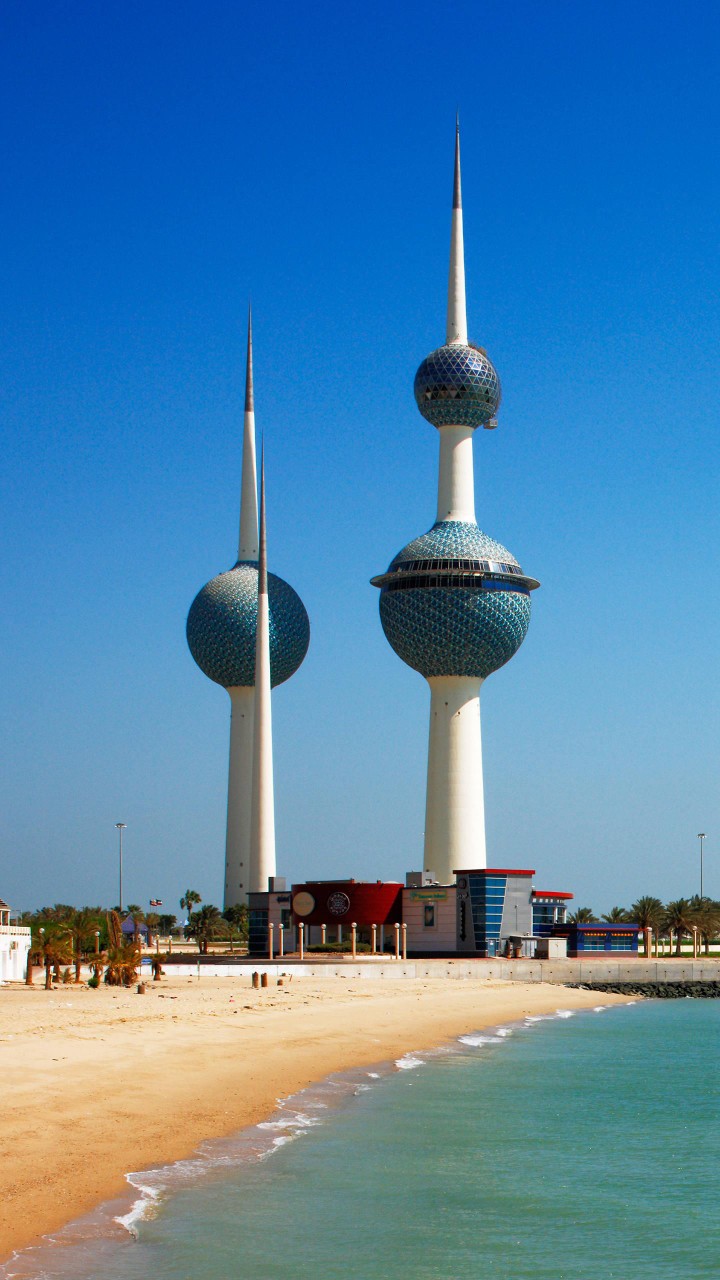华为锁屏城市建筑科威特科威特塔