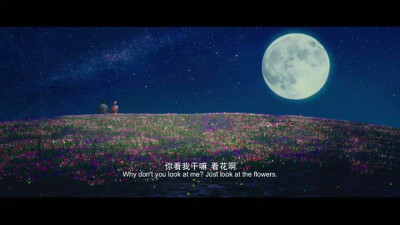 “你看我干嘛 ， 看花啊”