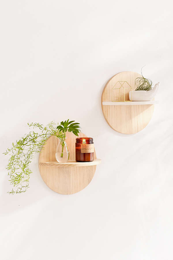 Calista Circle Wooden Shelf 