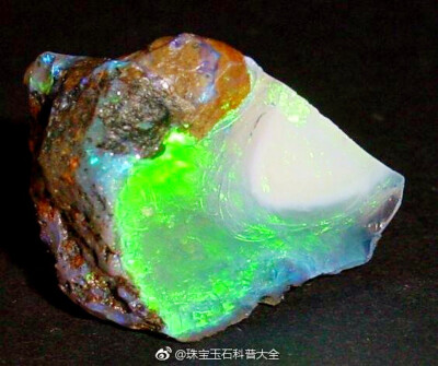 “Wentzell Green Ghost" opal 欧珀 这个绿色的变彩真好看 ​​​