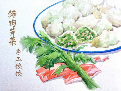 #每天画唠# 都喜欢吃什么馅的饺子呢？[馋嘴][馋嘴][馋嘴]丨via 余侨姗
