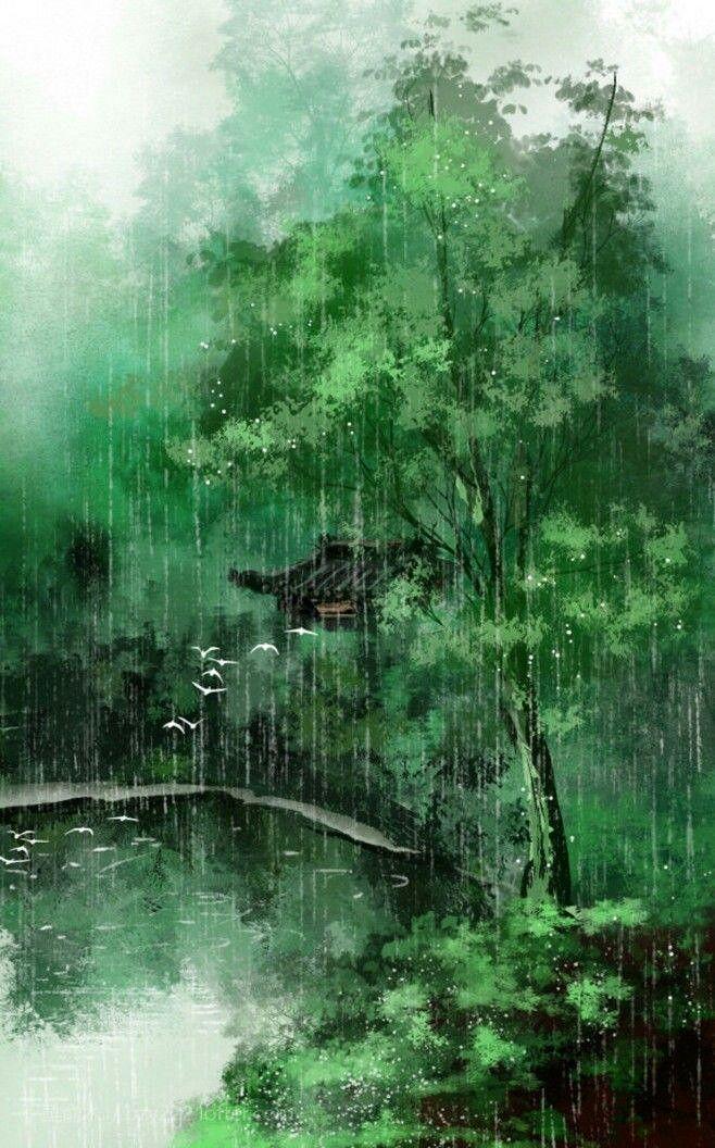 雨，古风，意境，唯美，壁纸