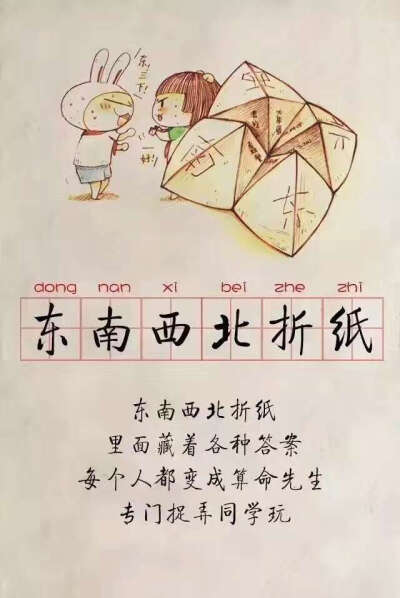 东南西北折纸