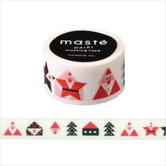 日本Mark's和纸胶带 maste 2016圣诞限定 20mm 三角圣诞老人