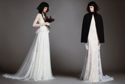 著名华裔设计师品牌 Vera Wang 2018春夏婚纱系列LookBook 本季设计师以「The Bride Wore White」为题阐述了她对浪漫主义的新观点，不对称设计、各色袖子设计将婚纱变成更为现代化的礼服，让每个新娘穿出自己独特的味…