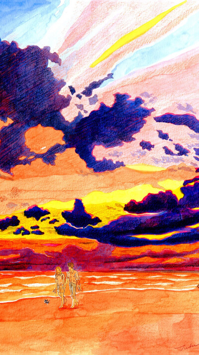 iPhone壁纸 插画师：Jude Friday ​​​