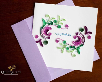 衍纸欣赏 quilling card