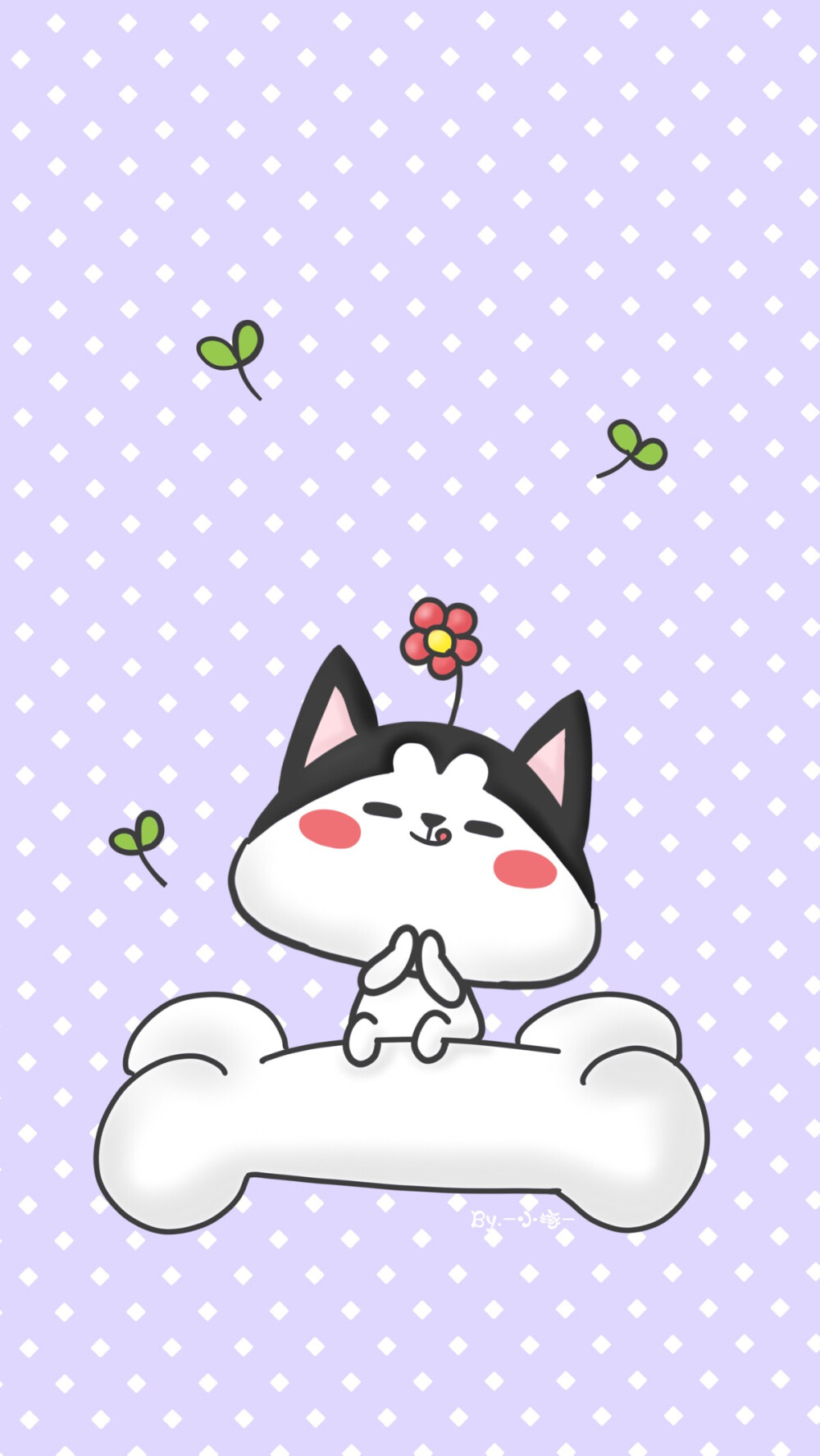 小琢帛二卡通可爱二哈哈士奇壁纸桌面头像