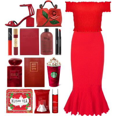 #polyvorefashion #red #ladyinred