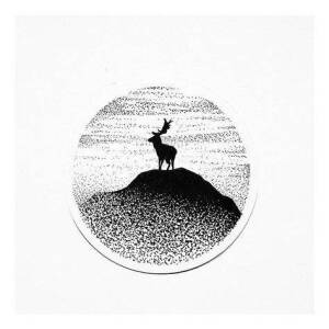 来自插画师 Missfuriosa 针管笔绘画作品  黑白 线描 纸盘画 手绘