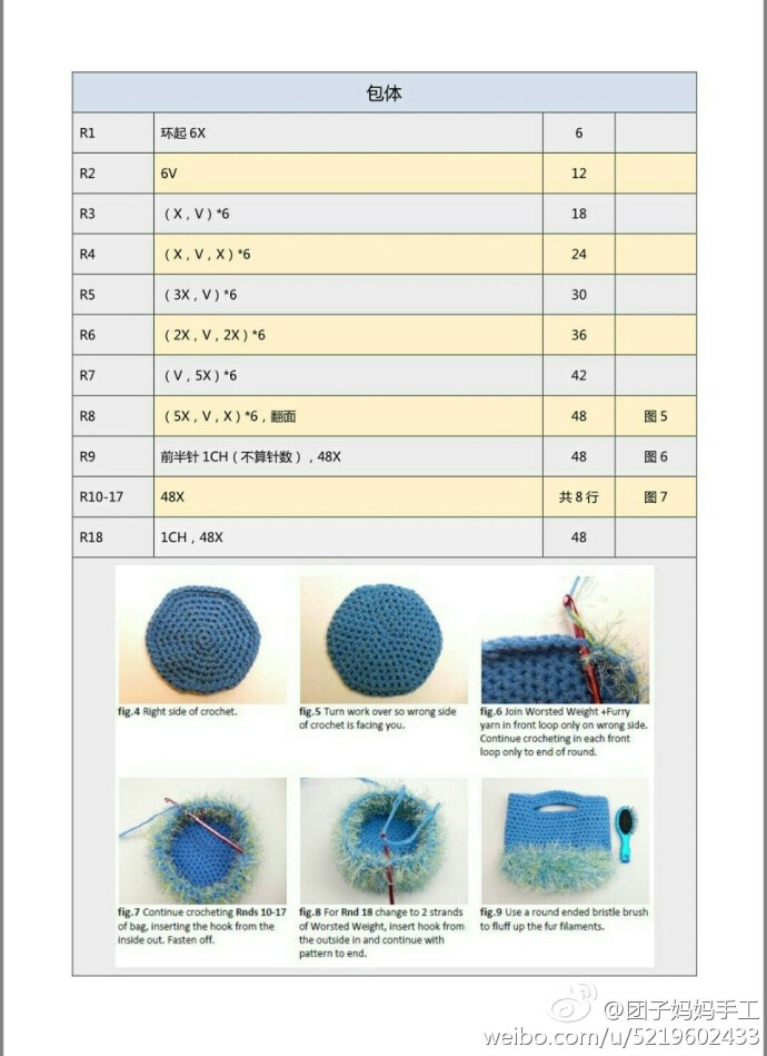 动物提包编织图解2