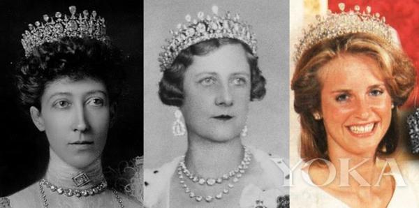 法夫王冠（The Fife Tiara）
法夫王冠是法夫公爵迎娶英国国王爱德华七世的大女儿路易斯公主时赠送的礼物。这顶王冠使用了数百颗钻石，且大小都在1到10克拉之间。由于这顶王冠太过奢华，当时的维多利亚女王认为法夫当前男爵的身份与这顶王冠不符，于是在婚礼前将法夫男爵升到了法夫公爵。目前这顶王冠仍由法夫家族珍藏。
从左至右：路易斯公主（1889年）、亚历桑德拉公主（1937）、法夫公爵三世女儿亚历桑德拉（2001）