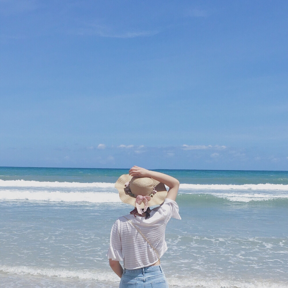 女生頭像大海面朝大海春暖花開普吉島簡約