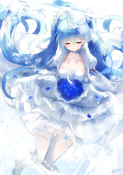 初音未来 雪未来 绘师：あさひ 本作品pixiv id=63242773