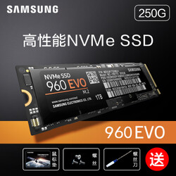 Samsung/三星 MZ-V6E250BW 960EVO 250G M.2 NVMe SSD M2固态硬盘