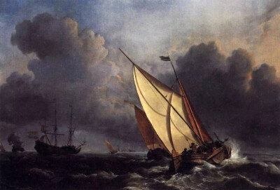 Dutch Fishing Boats In A Storm ,William Turner［英国］
鲍勃·迪伦：我曾跋涉过十二座雾蒙蒙的高山，看到暴雨将至