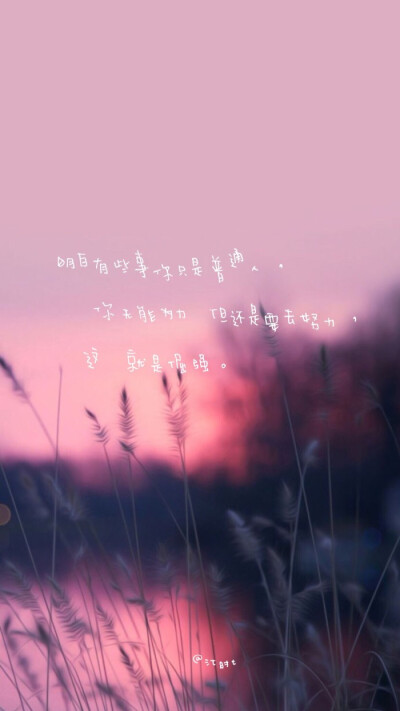 你不能为力
但还是要努力
这就是倔强