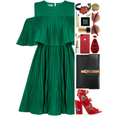 A fashion look from June 2017 featuring formal wear dresses, genuine leather shoes and genuine leather purse. Browse and shop related looks.