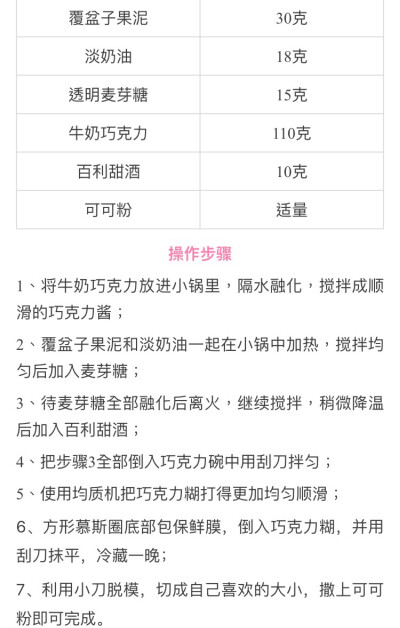 所谓生巧克力，『生』据说是『新鲜』的意思。从外型上看，这些整齐的小方块，外裹细腻的可可粉。一口咬下去，口感如芝士蛋糕般绵软，柔滑，配合外层可可粉特有的浓郁微苦，独有的香甜馥郁顿时在口腔扩散，生巧摈弃了…