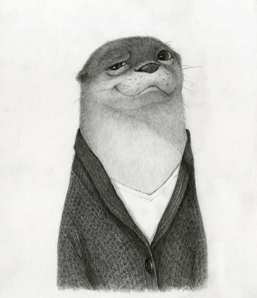 一脸嫌弃的水獭，萌萌哒