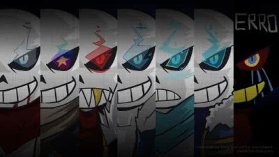 Aftertale
Inktale
Underfell
Undertale
Underswap
Outertale
Errortale
（Sans）